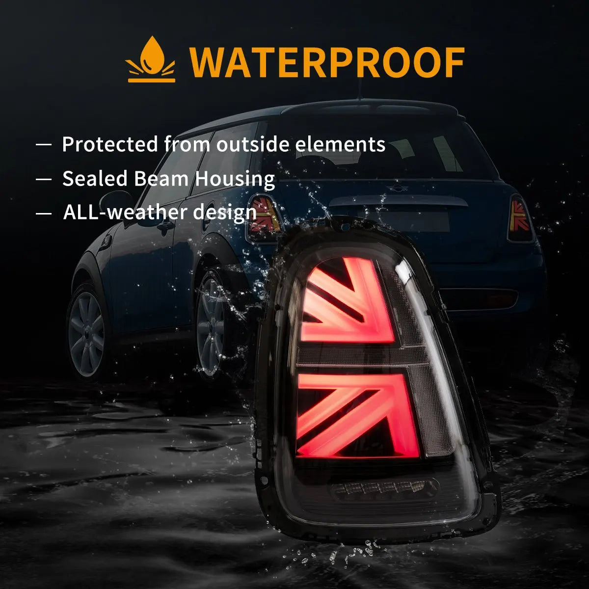 Vland 07-13 Mini Cooper 2nd Gen (R56 R57 R58 R59) II LED Tail Lights With Amber Sequential Turn Signal sayaragear