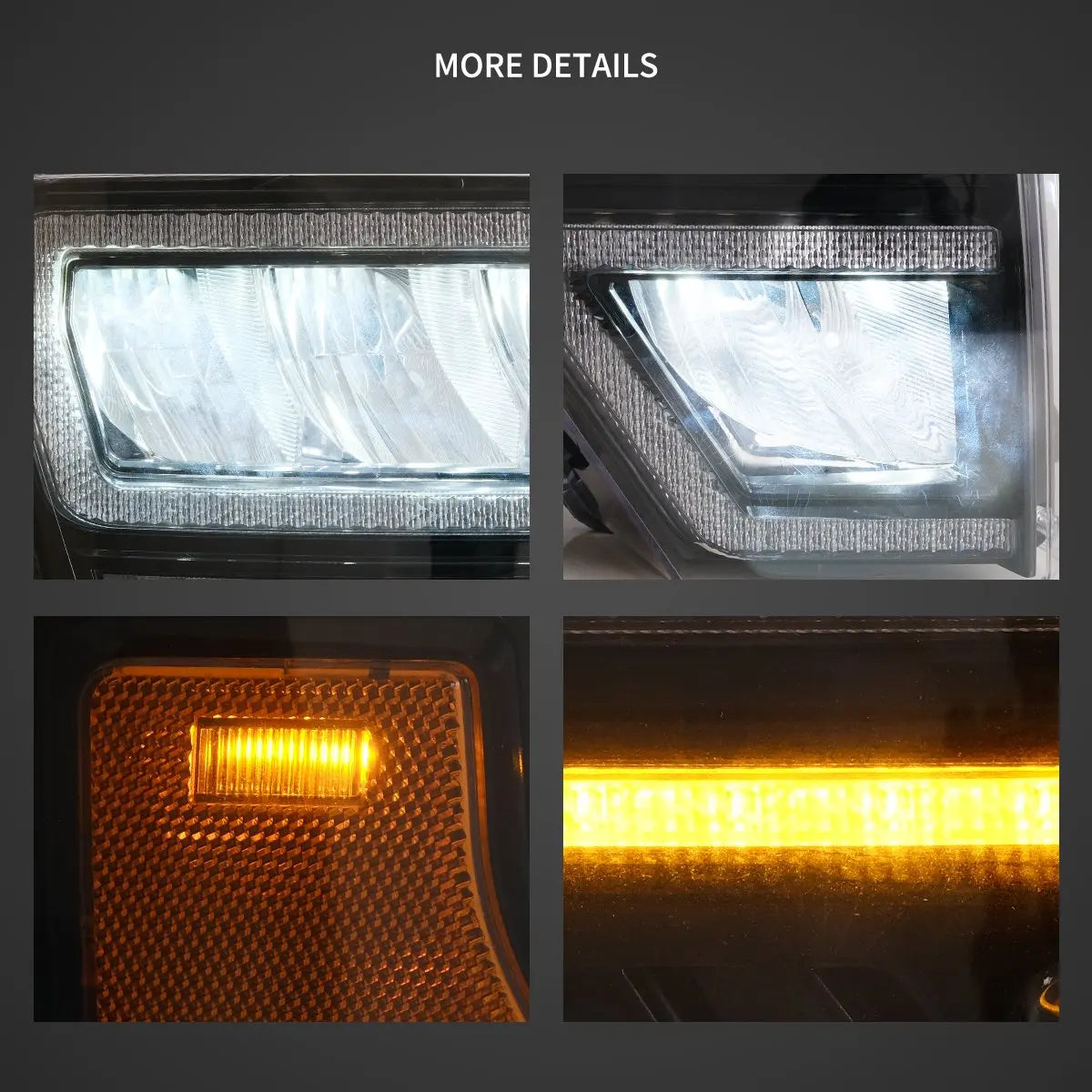 Vland 09-14 Ford F150 12th Gen LED Reflection Bowl Headlights Replacement Assembly sayaragear