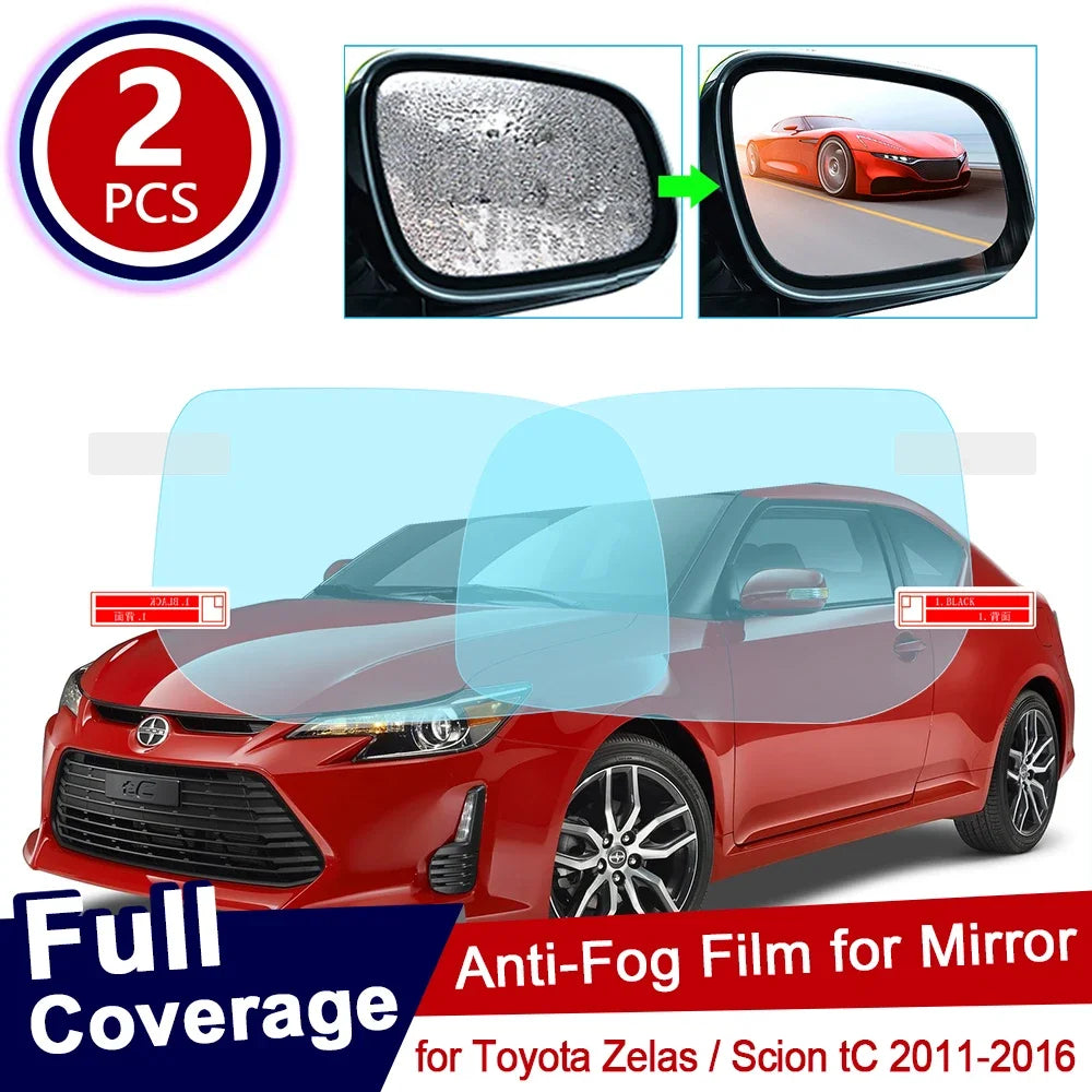 for Toyota Zelas Scion tC 2011~2016 Full Cover Anti Fog Film Rearview Mirror Rainproof Clear Anti-fog Films Car Accessories 2015 sayaragear