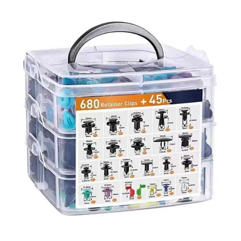 800pcs-100Pcs Car Fastener Clip Kit Fender Rivet Plastic Clips Auto Body Push Retainer Pin Rivet Bumper Door Trim Panel Repair sayaragear