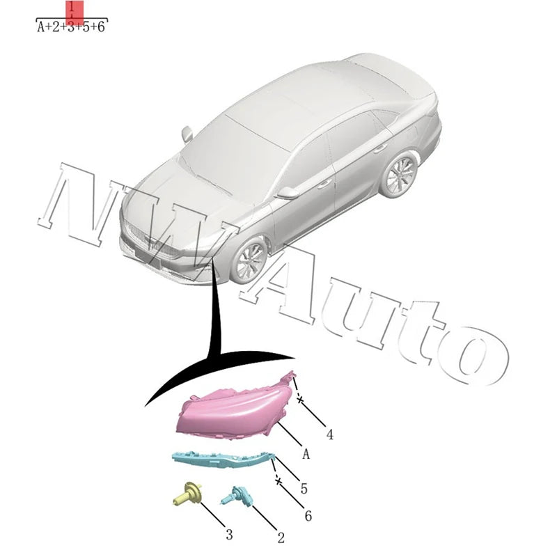 Front Headlight Head Light Headlamp For Geely Emgrand 2022-2024 Front Bumper  Headlight sayaragear