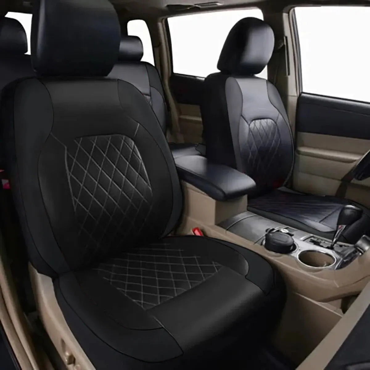 All Season Quited PU Leather Car Seat Cover Full Surrounded Seat Protector Waterproof Universal Fit Sedan Suv Pick-up Truck Seat sayaragear