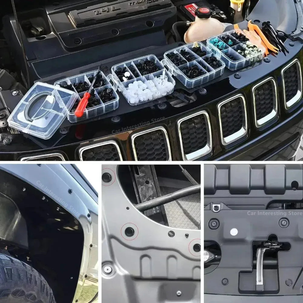 800pcs-100Pcs Car Fastener Clip Kit Fender Rivet Plastic Clips Auto Body Push Retainer Pin Rivet Bumper Door Trim Panel Repair sayaragear