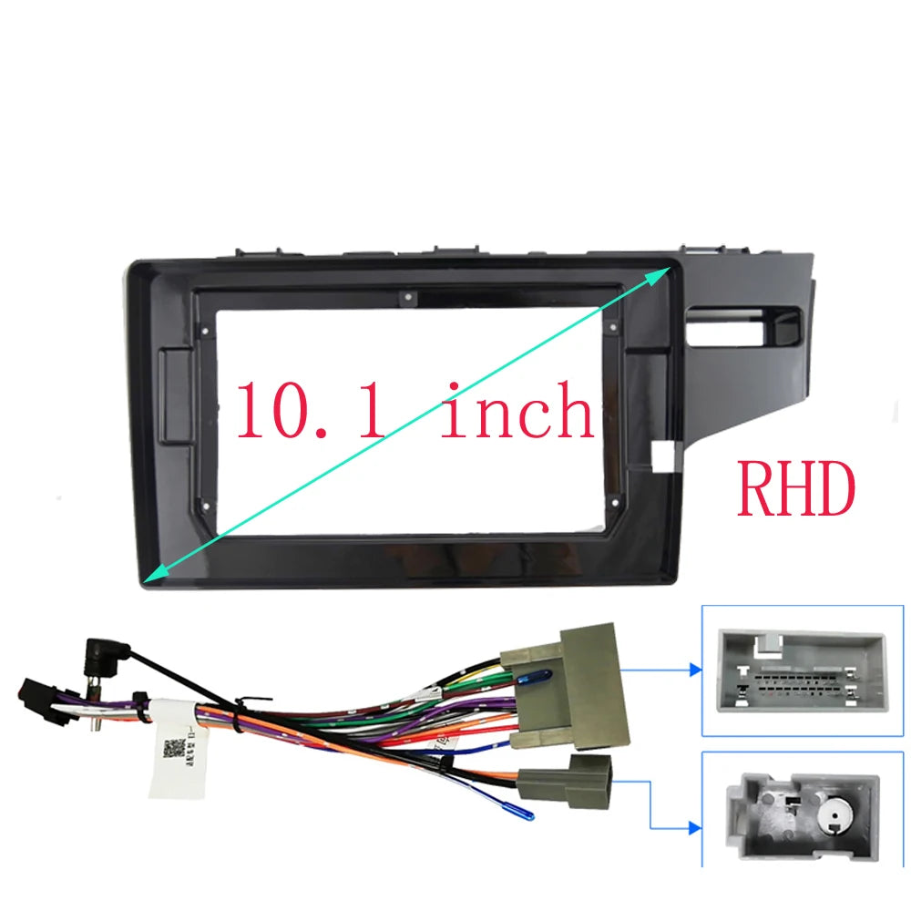 HAOCHEN 2DIN 10.1 Inch Car Frame Fascia Adapter For Honda Fit Jazz 2014-2019 Android Radio Dash Fitting Panel Kit sayaragear