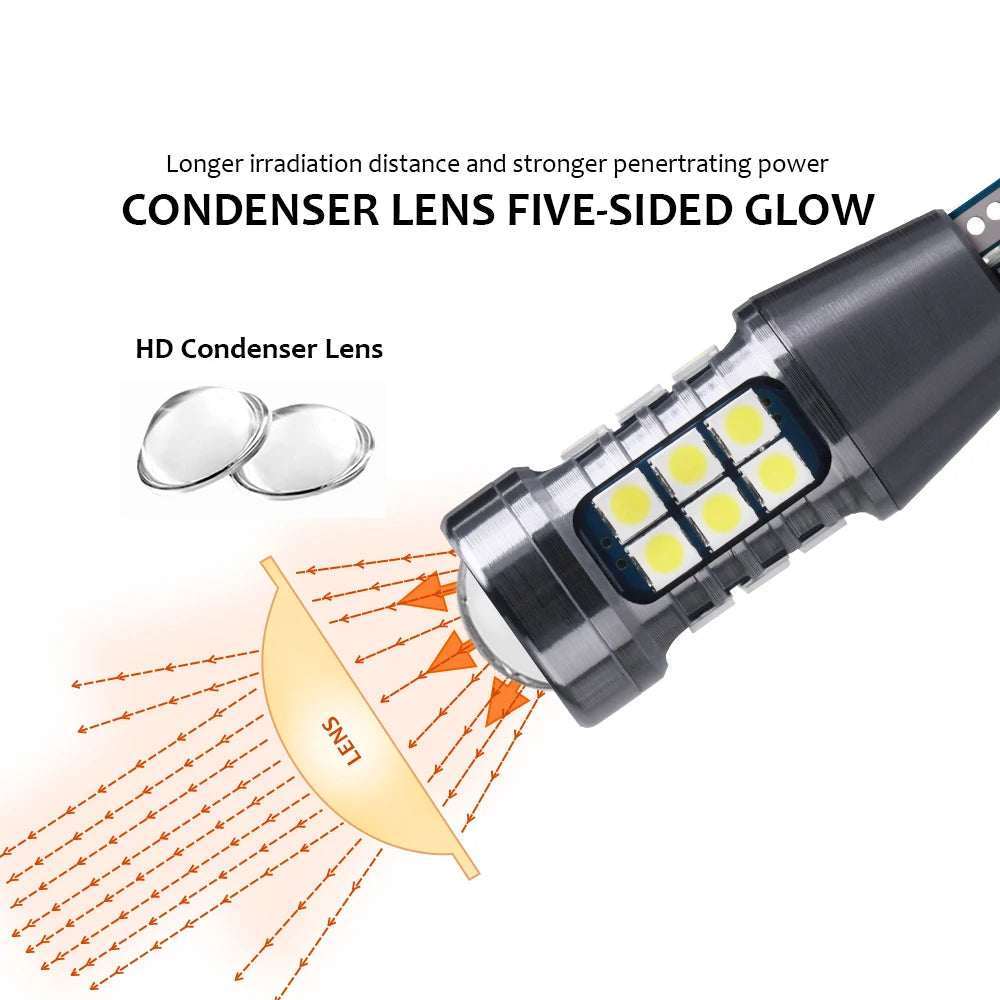 2pcs Super Bright W16W T15 921 LED Bulbs Canbus Car Light High Power 3030SMD No Error For Tail Signal Lamp Backup Reserve Lights sayaragear