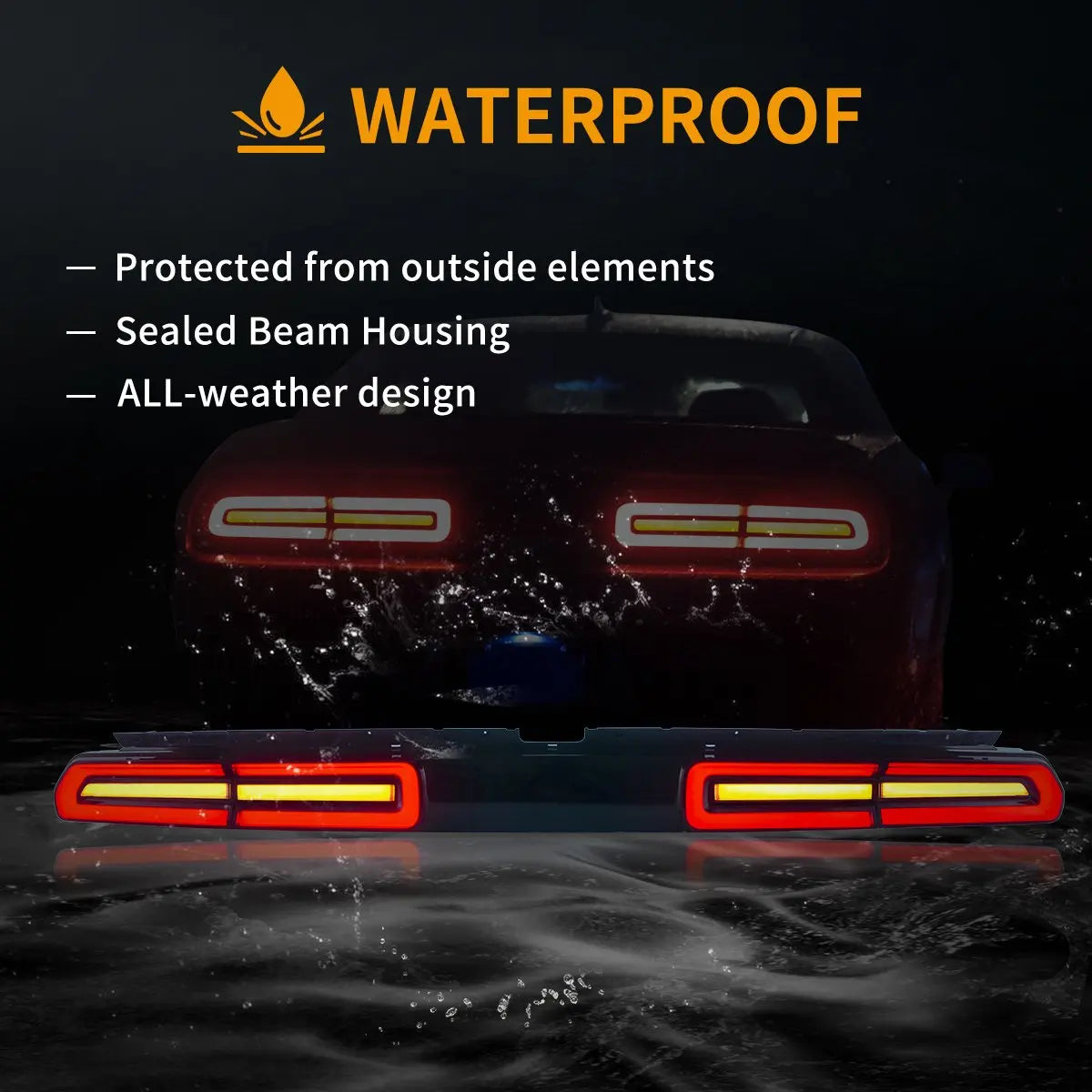 Vland 08-14 Challenger 3rd Gen (LC) Pre-Facelift Tail Lights With Sequential Turn Signal sayaragear