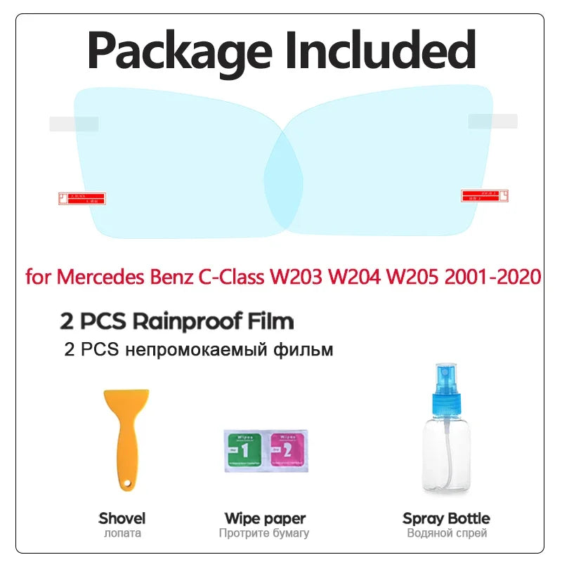 Full Cover Anti Fog Film Rearview Mirrors for Mercedes Benz C-Class W203 W204 W205 C-Klasse C180 C200 C220 C250 C300 Accessories sayaragear