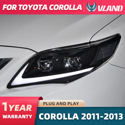 VLAND Led Daytime Running Light For Toyota Corolla 2011 2012 2013 Auto DRL Headlight Front Cover Fog Lamp Car Accessorie sayaragear