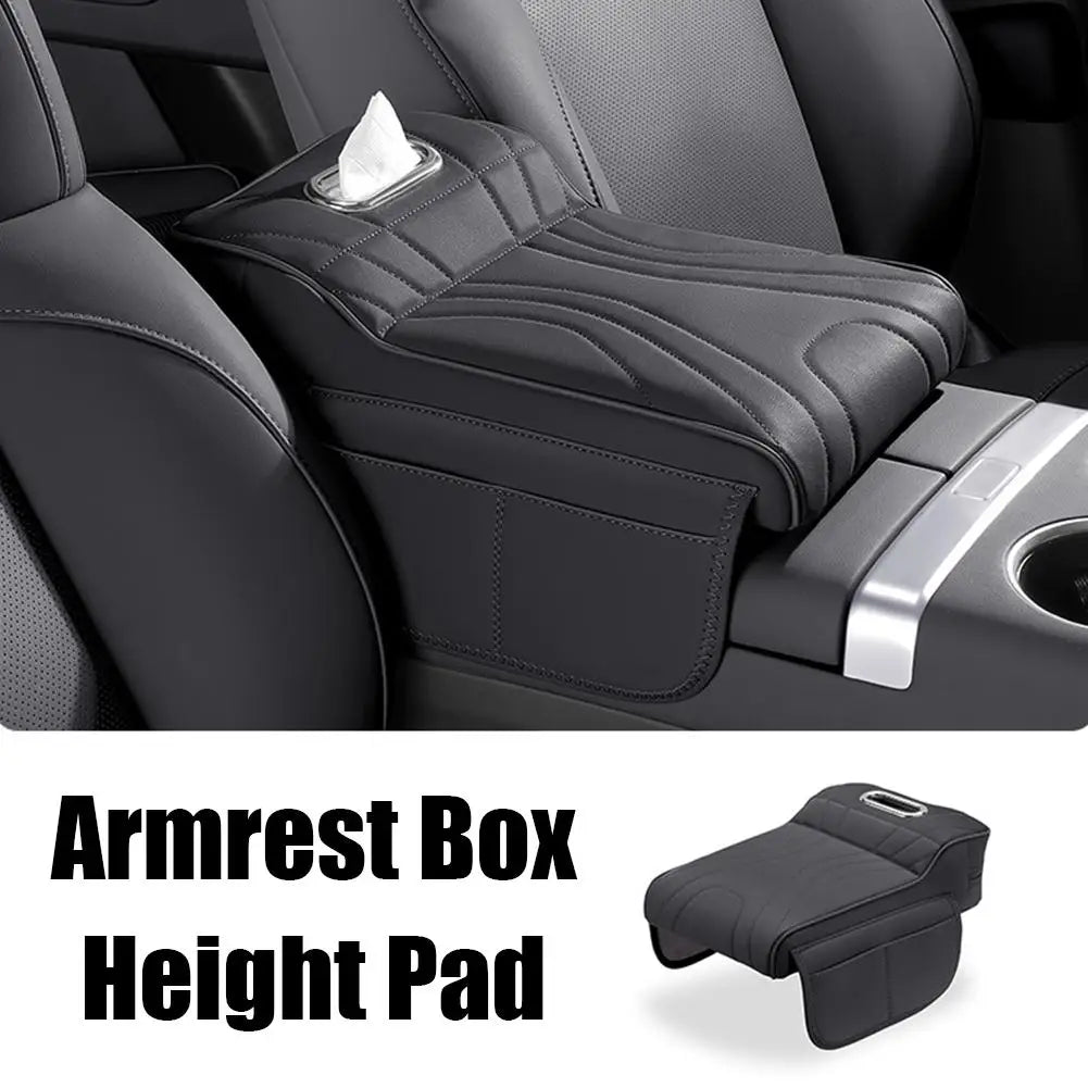 For Haval H9 2rd 2024 2025 Car Armrest Box Height Increase Pad Leather Protective Cover Storage Bag Auto Styling Accessories sayaragear