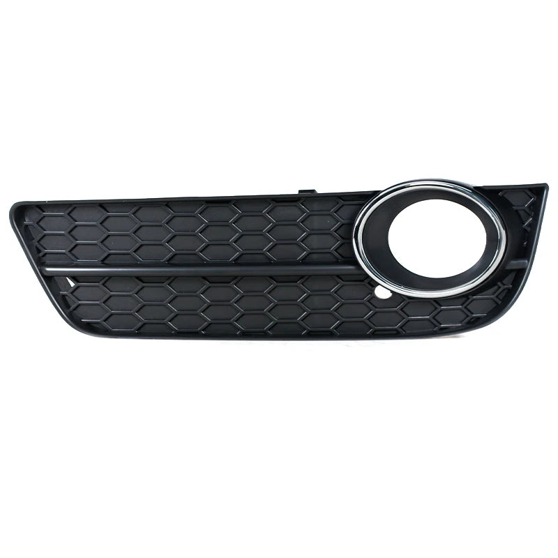 For Audi A5 2008 2009 2010 2011 2012 Honeycomb Mesh Fog Light A4 Grille Cover 8T0807681 8T0807682 W/ Chrome Ring Grill Parts - sayaragear