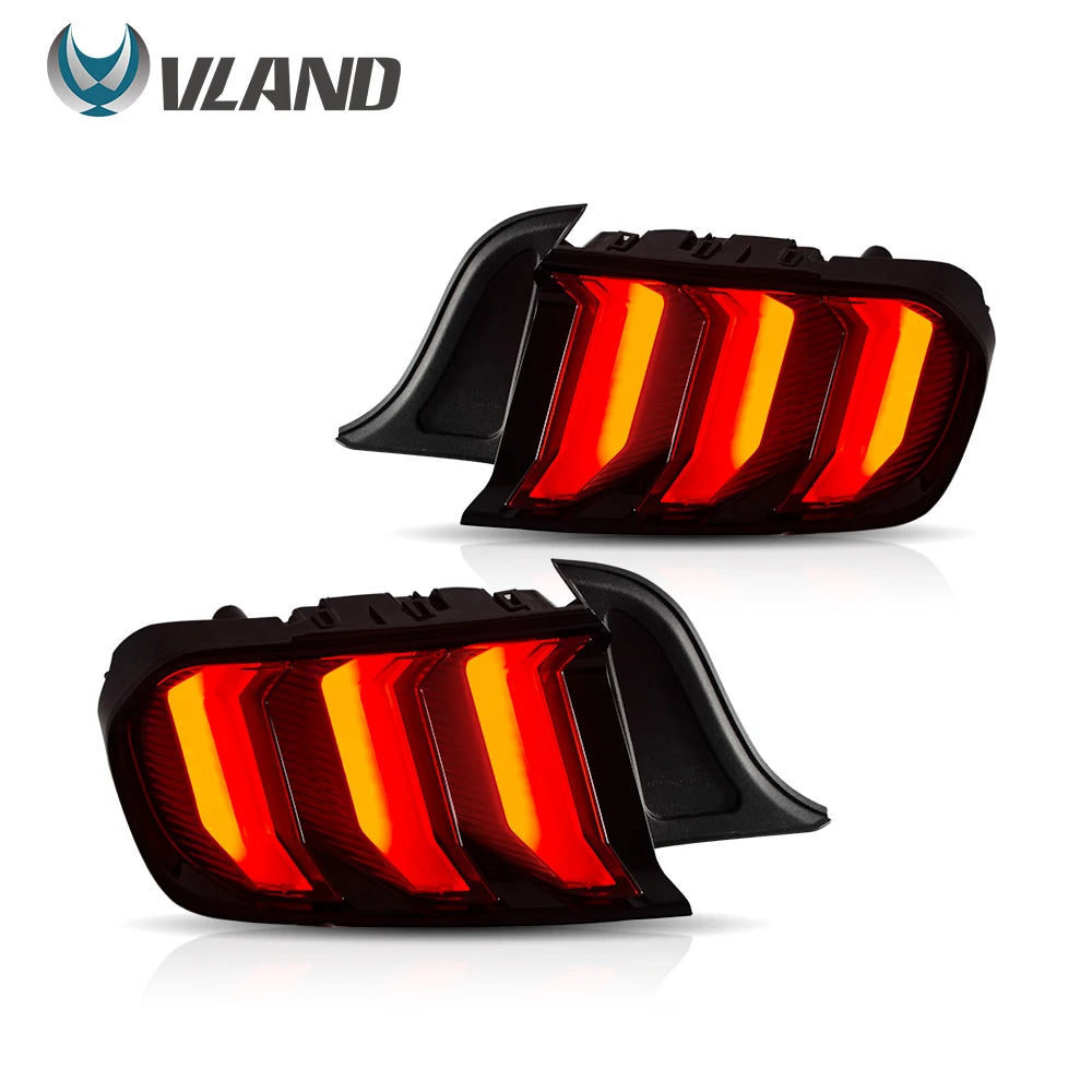 VLAND Tail lamp assembly for Ford Mustang 2015-2020 Tail light with Sequential Turn Signal Reverse Lights Plug and Play sayaragear