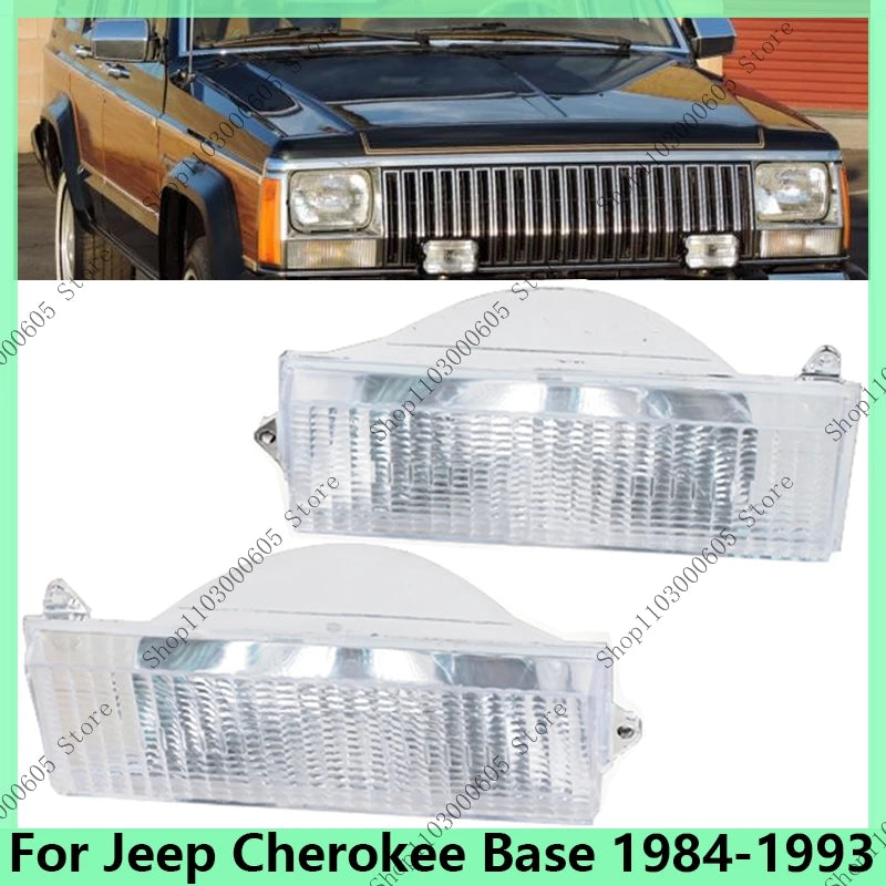 56000098 For Jeep Cherokee Base 1984 1985 1986 1987 1988 1989 1990 1991 1992 1993 Bumper Fog Light Signal Front Parking Light - sayaragear