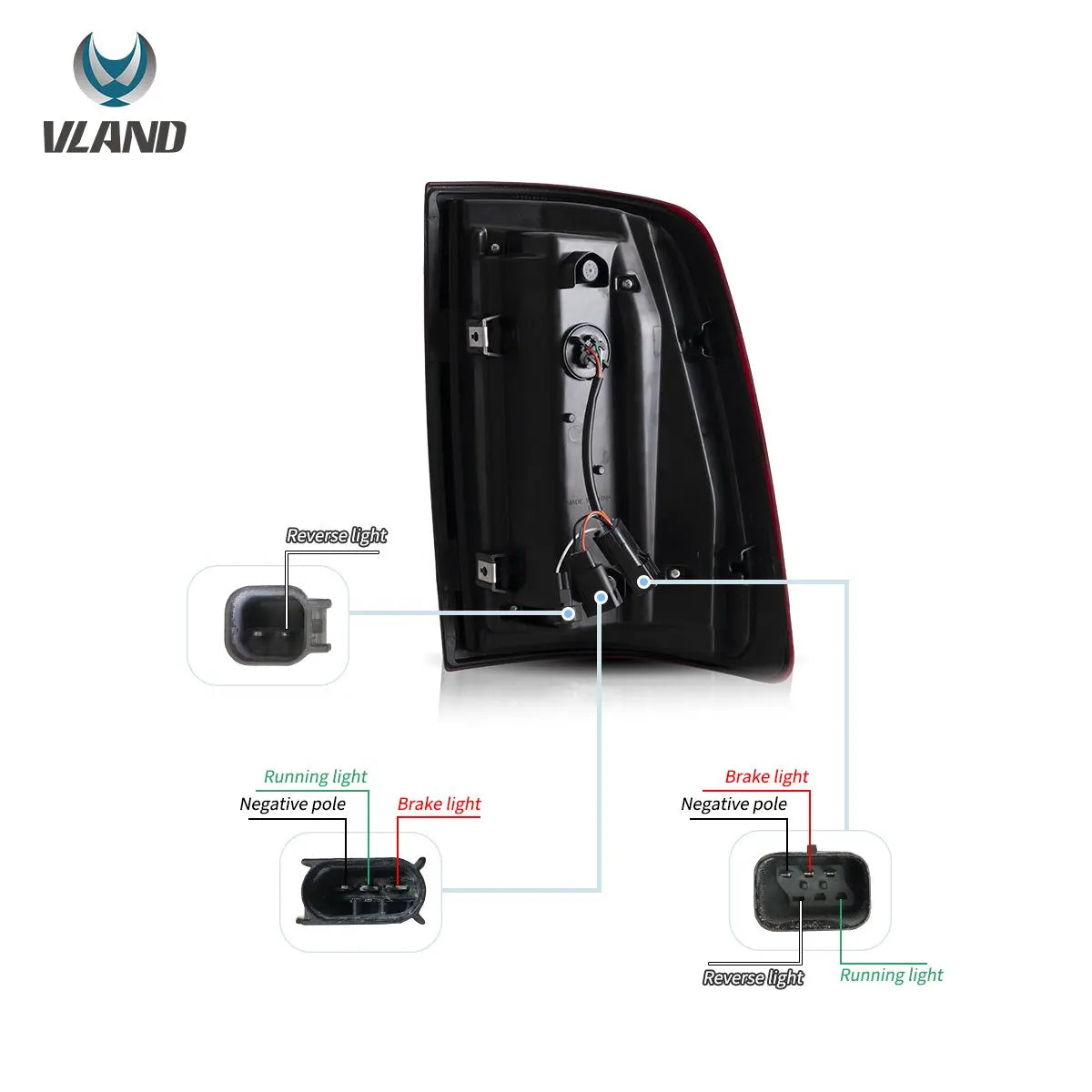 Vland 09-18 Ram 4th Gen (DS/DJ/D2) LED Tail Lights With Red Sequential Turn Signal Rear Lamp Assembly Upgrade sayaragear