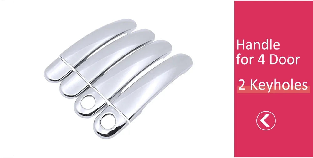 Chrome Car Door Handle Cover for Seat Leon MK1 1M 1999~2004 Handles Covering Trim Set Exterior Accessories 2000 2001 2002 2003 sayaragear