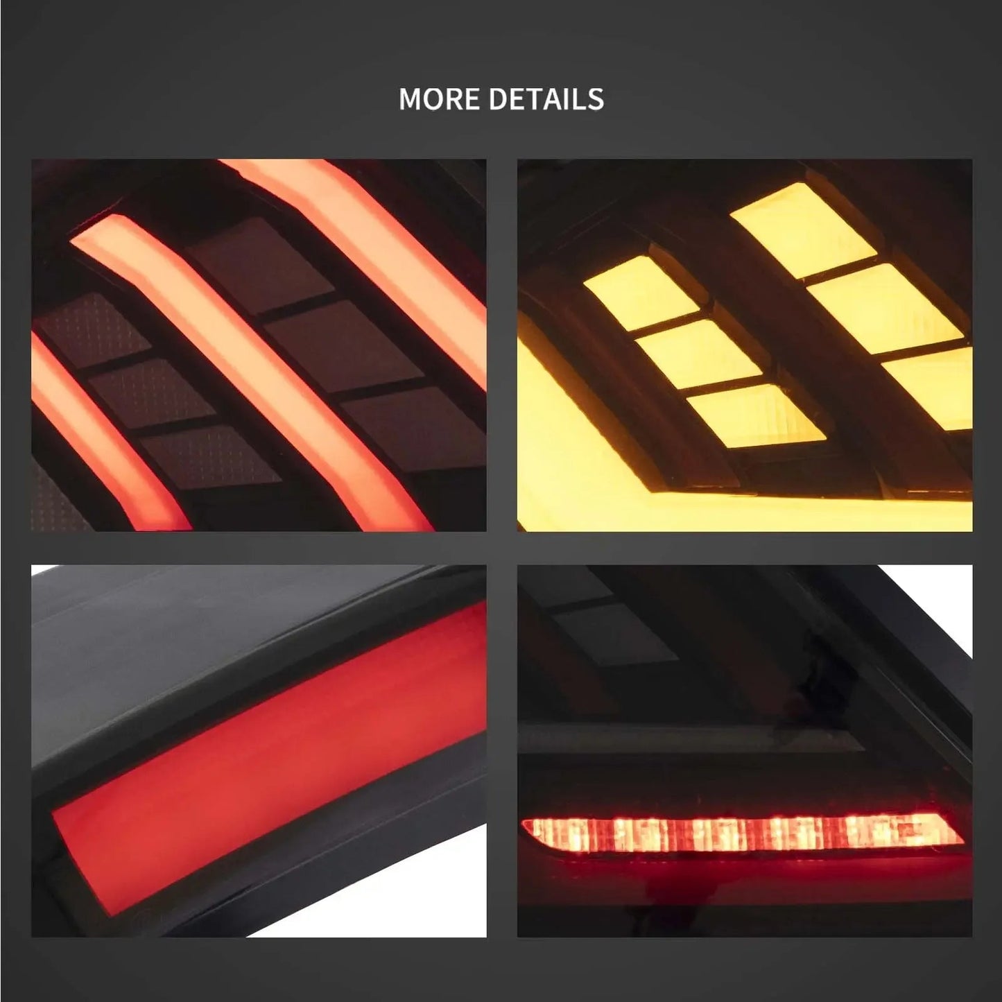Vland 18-21 Civic 10th Gen (FK4/FK7/FK8) Hatchback II LED Tail Lights With Dynamic Welcome Lighting Smoked sayaragear