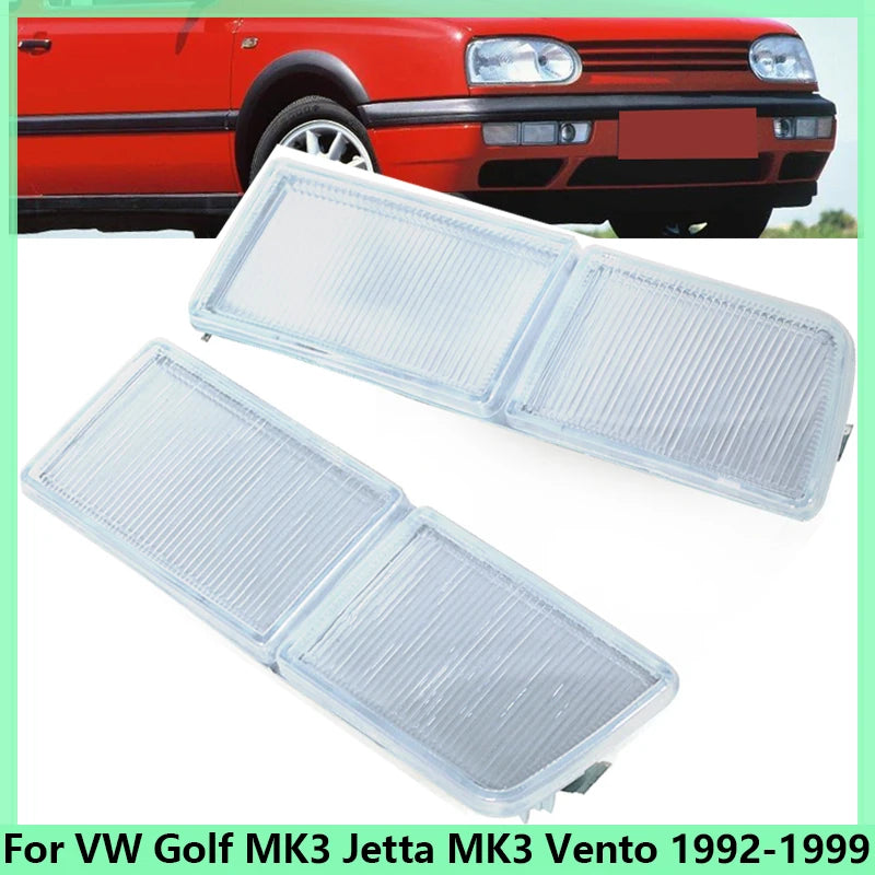 For VW Golf MK3 Jetta MK3 Vento 1992 1993 1994 1995-1999 Fog Lamp Cover Grill Front Bumper Reflector Grille Trim Car Accessories - sayaragear