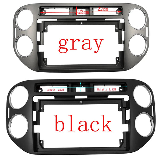 HAOCHEN Car Accessory Double Din 9 Inch Audio Plastic Fascia Gps Mp4 Radio Panel Frame for VW Tiguan 2010+ Dashboard Kit sayaragear