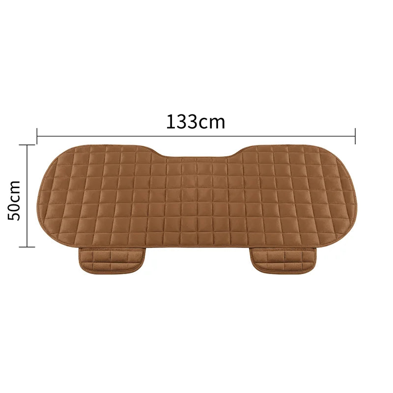 Car Seat Cover Front Rear Flocking Cloth Cushion Non Slide Winter Auto Protector Mat Pad Keep Warm Universal Fit Truck Suv Van sayaragear