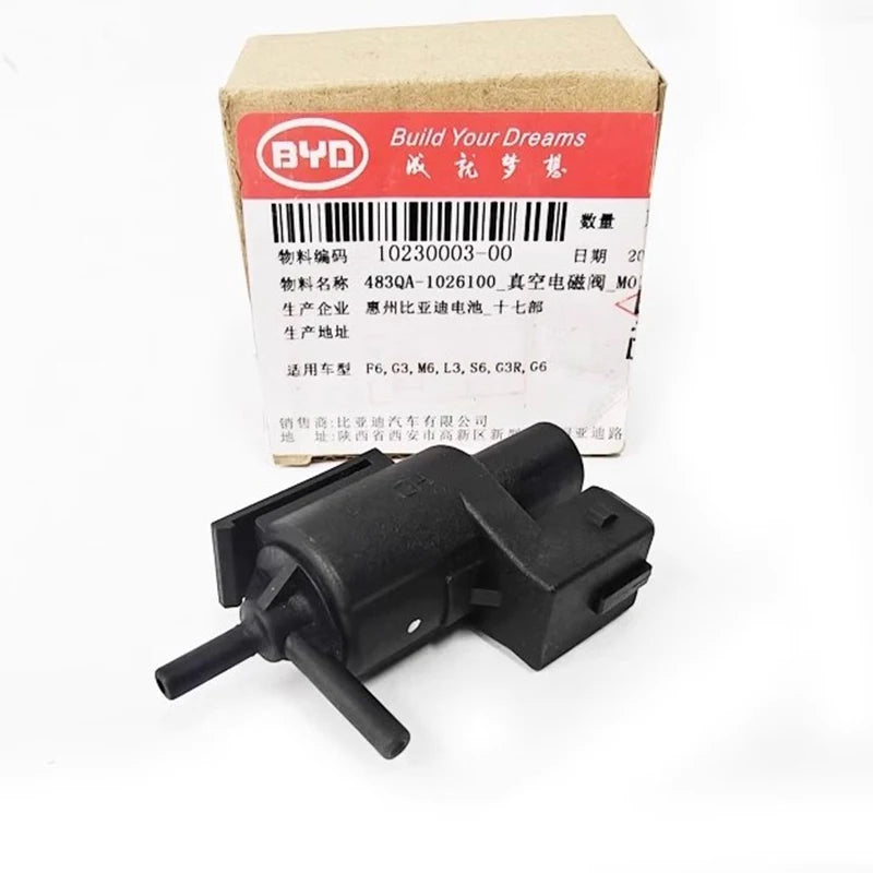 Vacuum Solenoid Valve for BYD F6 G3 M6 L3 S6 G3R G6 with 483QA Engine Air Inlet Control Exhaust Valve Accessories 483QA-1026100 - sayaragear