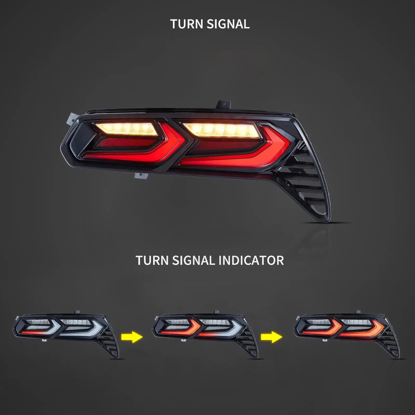 Vland 14-19 Corvette C7 Full LED Tail Lights With Sequential Turn Signal sayaragear