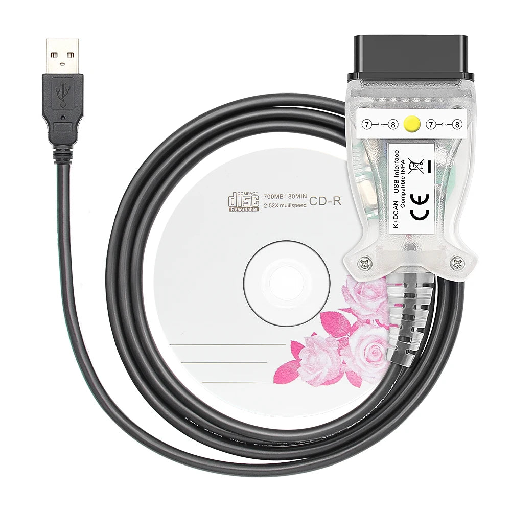 K DCAN K+CAN FTDI Chip OBD2 Auto Car Diagnostic Tools OBD 2 Scanner Switch USB Interface Cable K + DCAN OBD Diagnostic Cable sayaragear