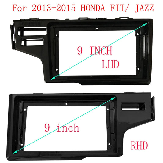 For 2013-2015 HONDA FIT/ JAZZ (9Inch UV Black)Car Radio Fascias Android GPS MP5 Stereo Player 2Din Head Unit Panel Dash Frame sayaragear