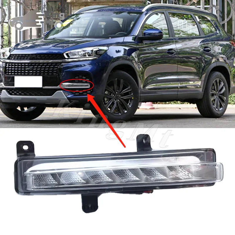 For Chery Tiggo 8 Foglight Fog Light Assembly LED/ Halogen Front Bumper Fog Lamp Kit Replacement with Waterproof Housing sayaragear