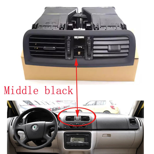 HAOCHEN 5J0820951 5J0819701 5J0819702 Dashboard AC Air Conditioning Vents Outlet Grill For Skoda Fabia 2 MK2 Roomster 2009-2015 sayaragear