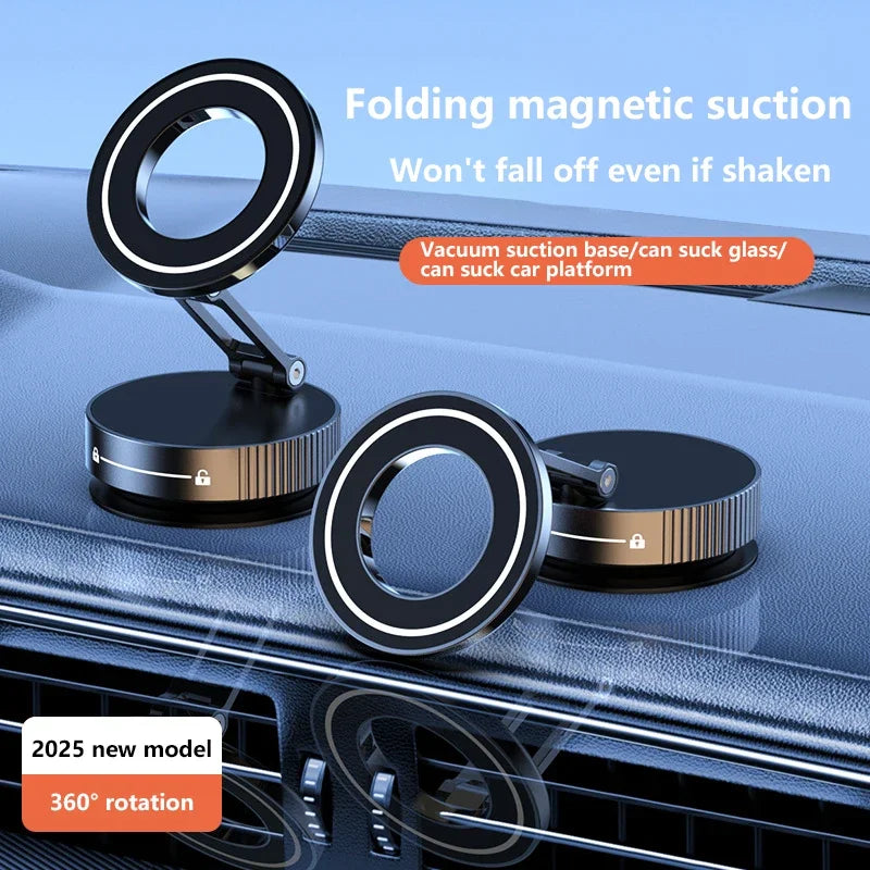 Super Strong Magnetic Phone Holder Foldable Design 360° Adjustable Vacuum Car Mount For Car Desk Bathroom Phone Holder Hot Selle sayaragear