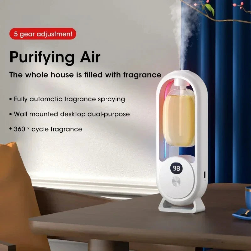 Automatic Home Fragrance Machine Essential Oil Diffuser Nebulizer Perfume Scent Machine for Kitchen and toilet deodorization sayaragear