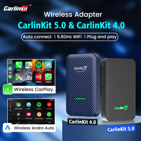 CarlinKit 5.0 & CarlinKit 4.0 Wireless CarPlay Android Auto Waze Music Spotify Auto For Audi Golf Peugeot Mazda KIA Mercedes MG sayaragear