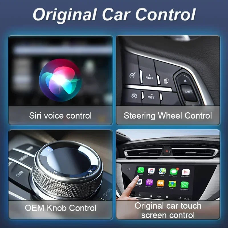 Wired To Wireless Carplay Android Auto 2in1 Wireless Adapter Carplay Wireless Adapter  for OEM Car Stereo with USB Plug and Play sayaragear