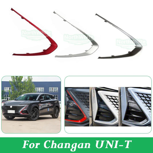 Front Bumper Fog Light Trim Molding Silver Decorative Cover For For Changan UNI-T 2020-2024 Car Exterior Replacement Parts sayaragear