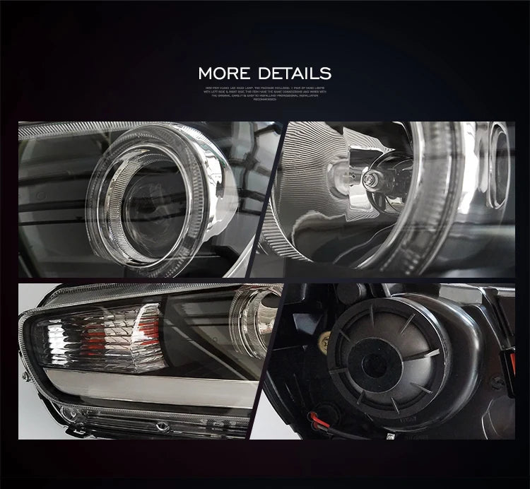 VLAND LED Headlights For 2010-UP Mitsubishi Lancer EVO X Full Black Sequential A Set sayaragear