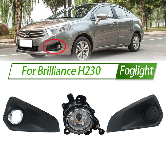 For Brilliance H230 Foglight Car Fog Light Assembly LED/ Halogen Front Bumper Fog Lamp Kit Replacement with Waterproof Housing sayaragear