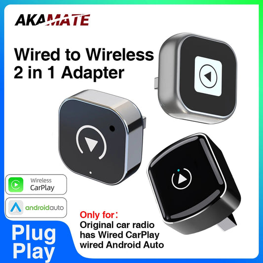 CarPlay Adapter Wireless Android Car Dongle Bluetooth for Original Car Radio with Wired CarPlay Car Radio Plug and Play 2in1 sayaragear