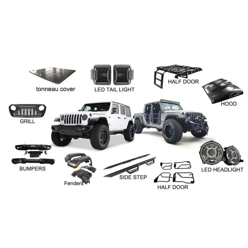 Wholesale HW Offroad 4X4 Accessories Steel Front/ Rear Bumper Bull Bar for JL 2018 sayaragear