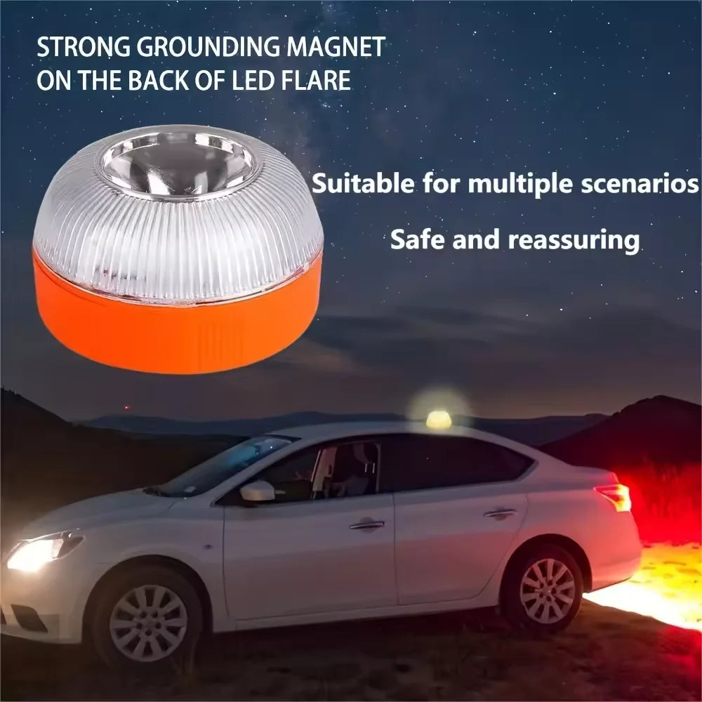 LED Car Emergency Light V16 Flashlight Magnetic Induction Strobe Road Accident Lamp Beacon Safety Accessory sayaragear