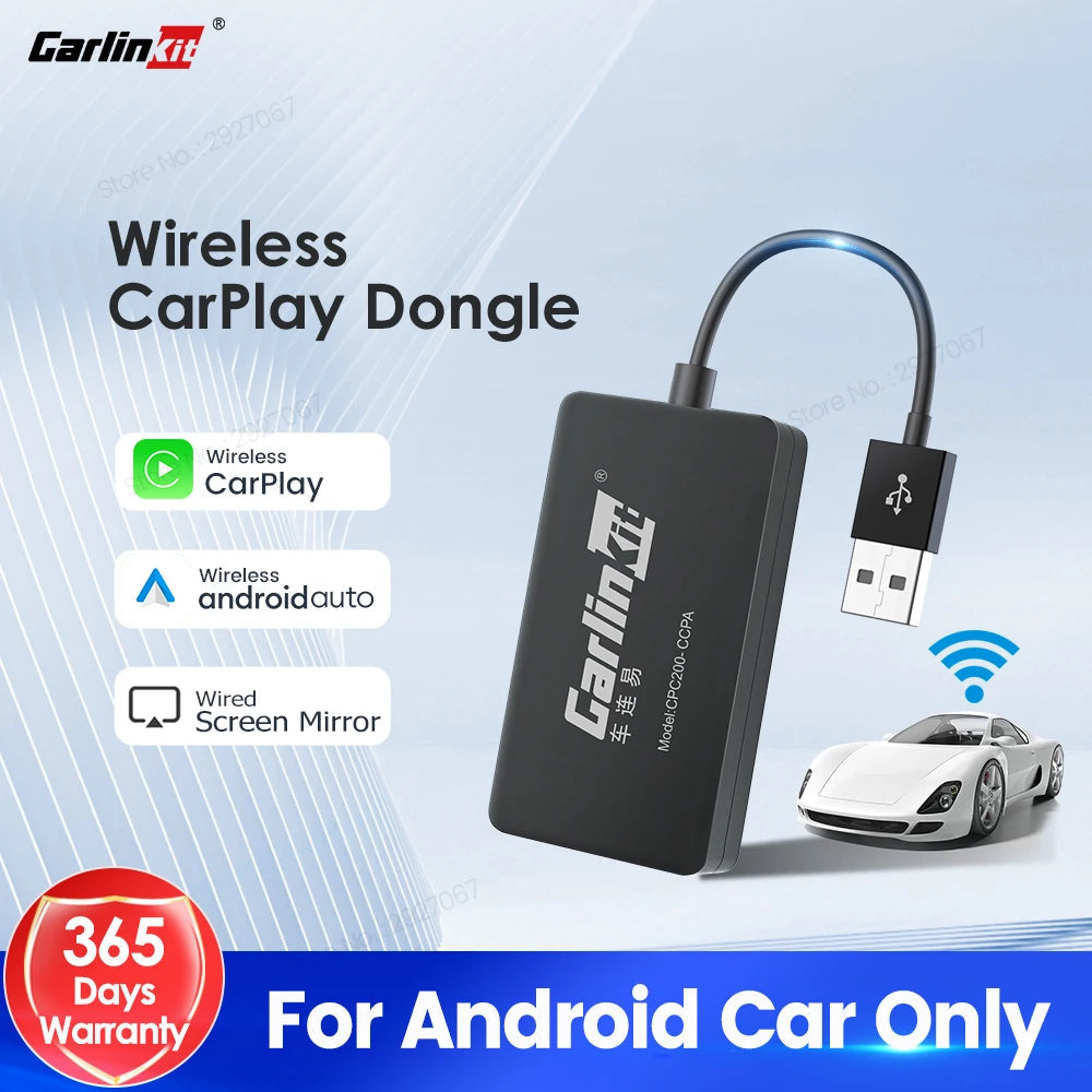 CarlinKit Wired or Wireless CarPlay Adapter USB Android Auto Dongle for Android Car Multimedia Mirrorlink Waze Spotify Autokit sayaragear