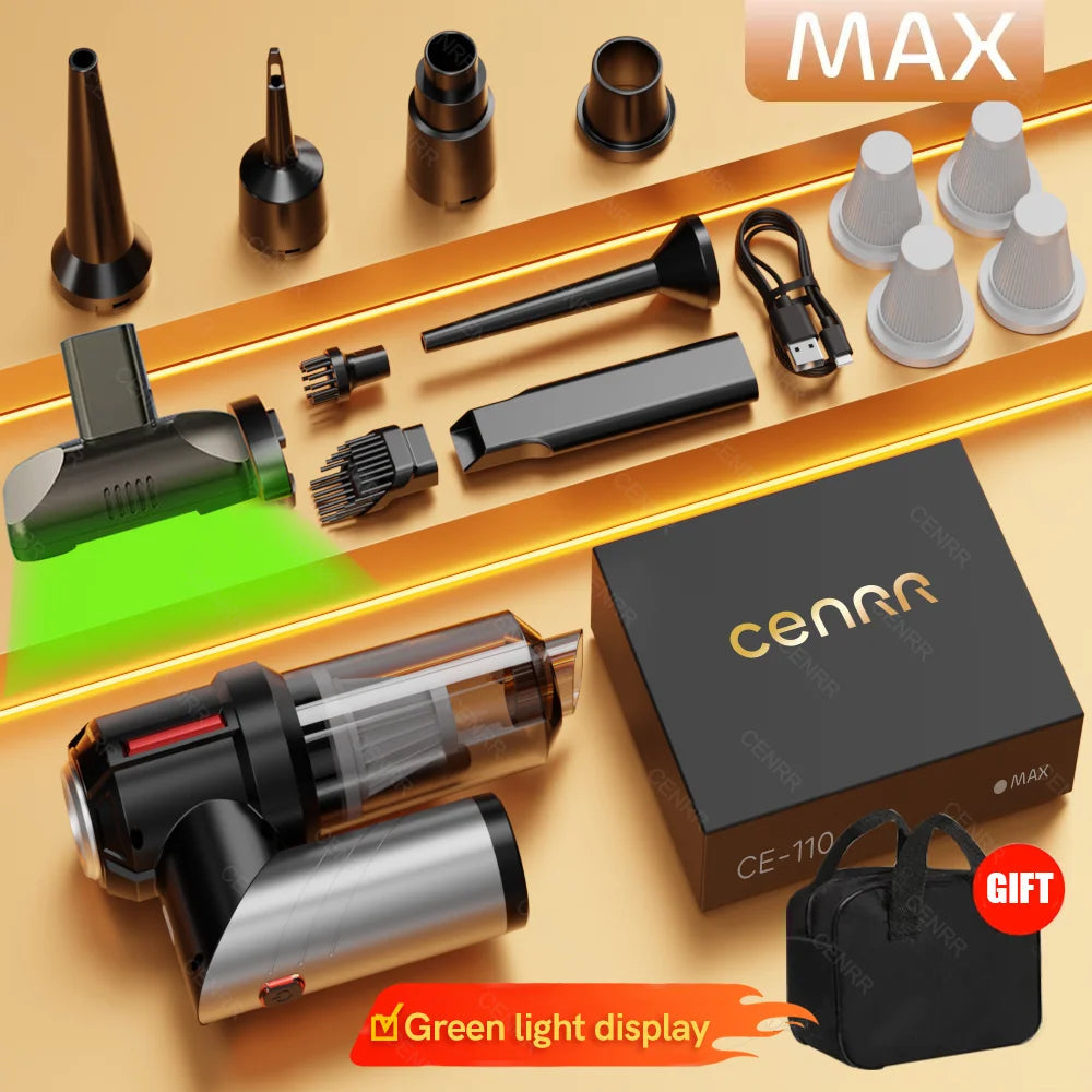 CENRR Car Vacuum Cleaner Mini 998000PA Powerful Cordless Portable Vacuum Cleaner for Home Appliance Handheld Blower Car Cleaner sayaragear