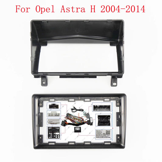 Car Radio Fascias Frame For Opel Astra H 2004-2014 9 inch Stereo Panel Harness Connector Power Cable Adapter Canbus Decoder Kit sayaragear