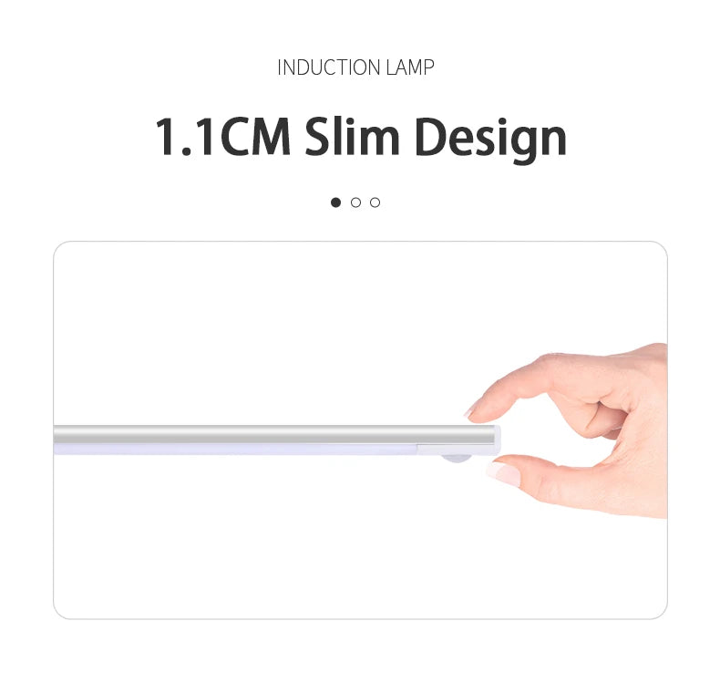 LED Cabinet Light Type C Rechargeable Motion Sensor Night Lights for Kitchen Wardrobe Cabinet Lighting 10cm/20cm/30cm/40cm/50cm sayaragear