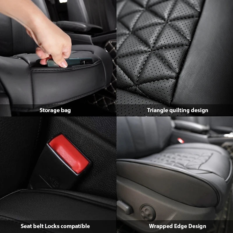 New Front Car Seat Cover PU Leather Cars Seat Cushion Automobiles Seat Protector Universal Car Chair Pad Mat Auto Accessories sayaragear