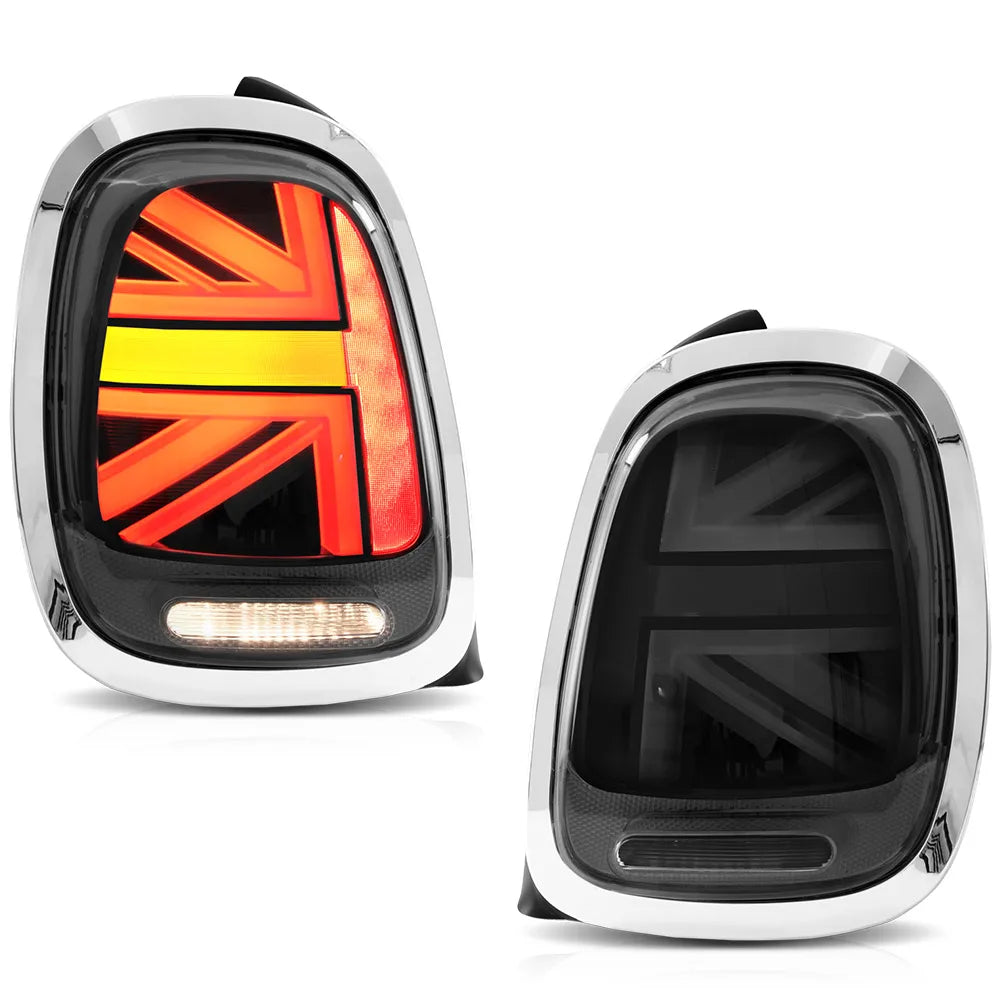Vland 14-19 Mini F55/F56/F57 Full LED Taillights with Sequential Turn Signal Rear Lamp Assembly Upgrade sayaragear
