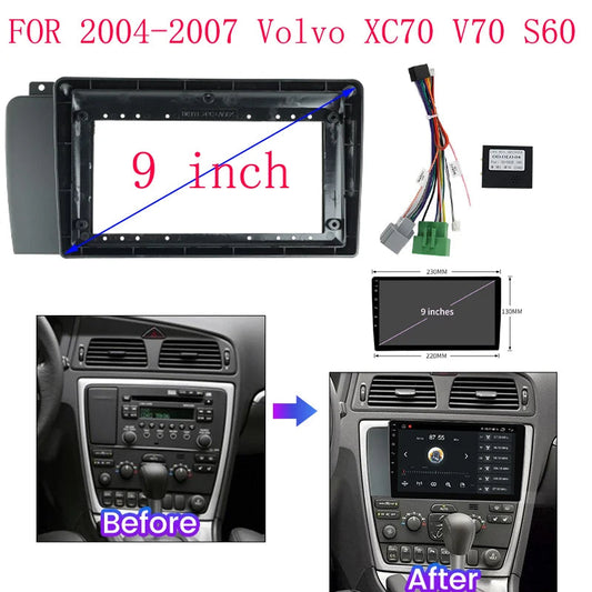FOR 2004-2007 Volvo XC70 V70 S60 9 inch Radio Android stereo Harness screens accessories navigation dashboard cable frame canbus sayaragear
