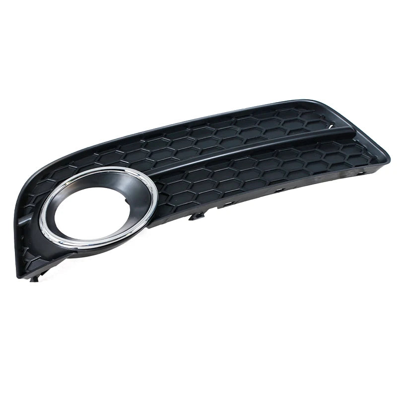 For Audi A5 2008 2009 2010 2011 2012 Honeycomb Mesh Fog Light A4 Grille Cover 8T0807681 8T0807682 W/ Chrome Ring Grill Parts - sayaragear