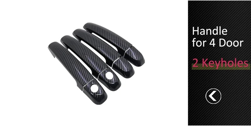 for Suzuki Maruti Swift DZire 2004~2015 Carbon Fiber Door Handle Cover Catch Trim Exterior Car Accessories 2005 2007 2009 2010 sayaragear