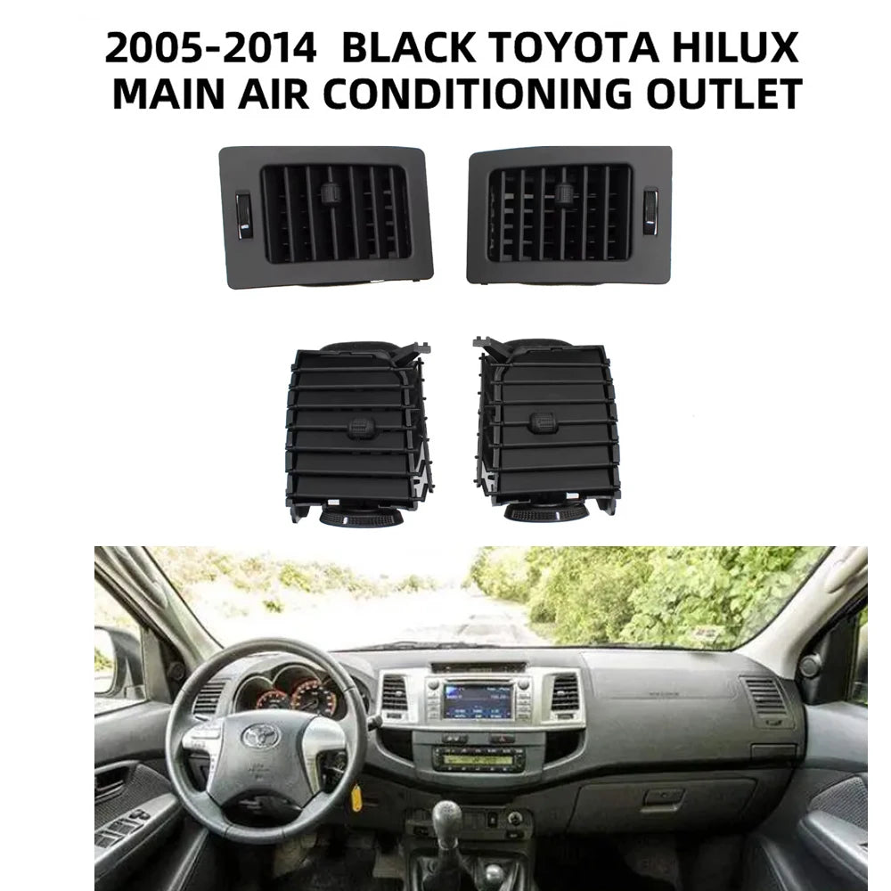 2X Interior Air-Condition Grill A/C Vent Grille For Toyota Hilux Kun SR5 UTE 2005-2015 Fortuner Accessories Parts sayaragear