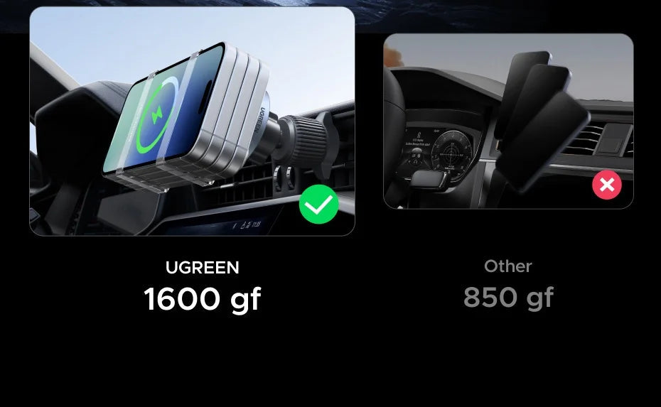 UGREEN Qi2 25W 15W Magnetic Car Phone Holder Wireless Charger Stand For iPhone 17 16 15 Pro Max Charging for Magsafe Car Charger sayaragear