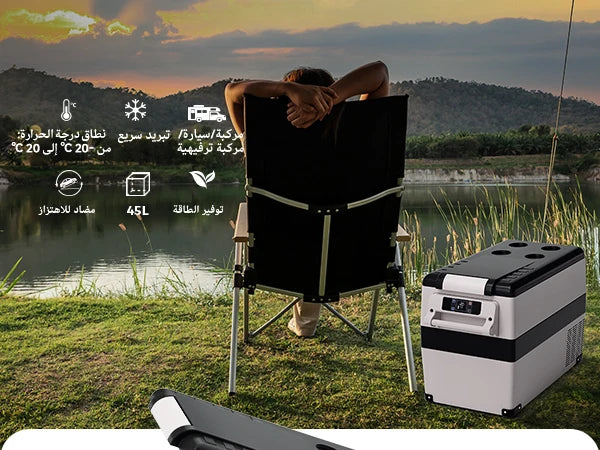 EUHOMY Portable Car Refrigerator, 35/45/55L Capacity, APP Control -20℃ to 20℃ Temp, Car Cooler Freezer For Outdoor Camping sayaragear